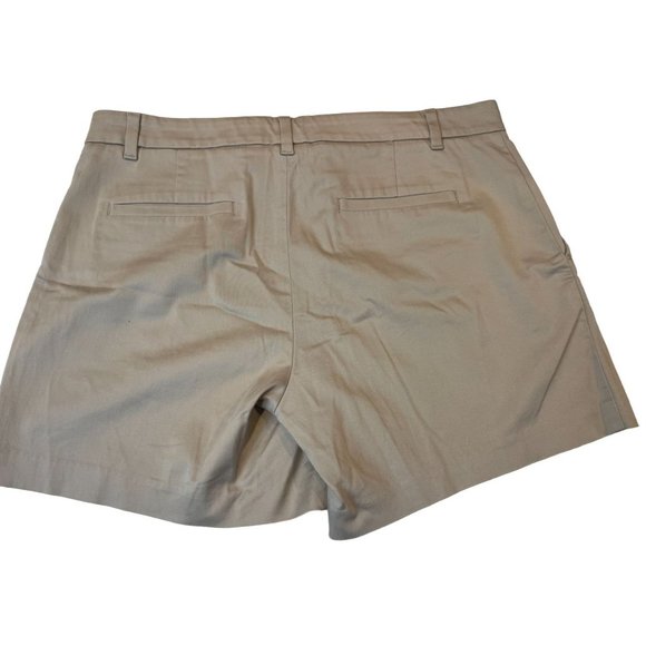 Banana Republic Womens The Avalon Shorts Mid Rise Stretch Flat Front Beige SZ 8 - Picture 2 of 10